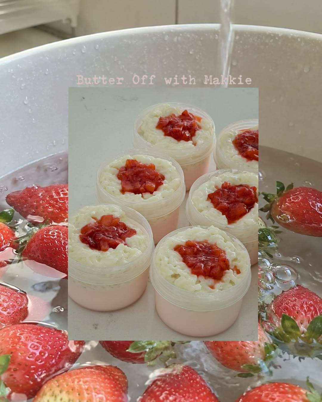 Instagram dessert post from July 31, 2026 featuring 玫瑰奶冻清酒草莓米布丁